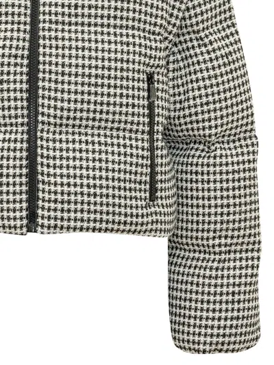 Pinko Padded Twill Down Jacket In Nero Bianco