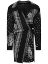 Pinko Mini-robe Chemise À Imprimé Bandana In Black
