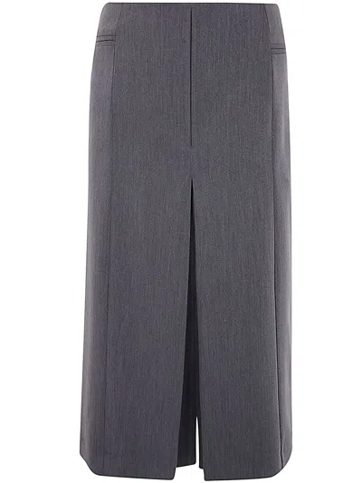 Pinko Paladini Fluid Skirt In Grey