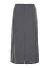 Pinko 'paladini' Grey Skirt With Slits In Tech Fabric Woman In Grey
