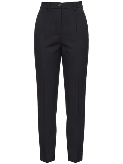 Pinko Palau Pressed-crease Trousers In Black