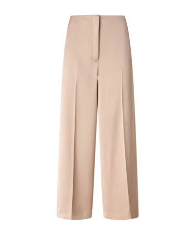Pinko Limoncello Pink Pants With Concealed Front Closure In Tech Fabric Woman