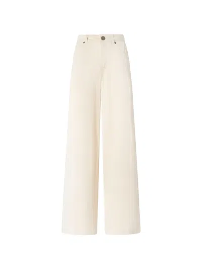 Pinko Palazzo Trousers In Peachskin-feel Twill In Neutral