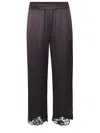 Pinko Palazzo Trousers  In Satin In Purple