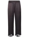 Pinko Palazzo Trousers  In Satin In Purple