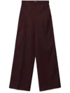 Pinko Wide-leg Trousers With Tailored Finish In Purple