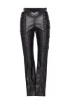 Pinko Stretch Leather-effect Leggings In Black
