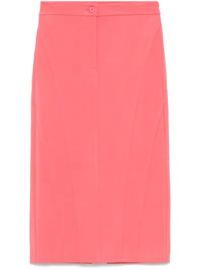 Pinko Panelled Midi Skirt In Pink