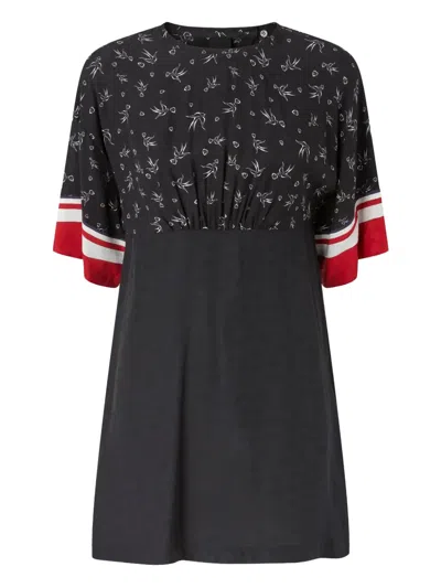 Pinko Panelled Mini Dress In Black