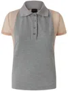 Pinko Panelled Polo Top In Grey