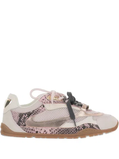 Pinko Yulia Sneakers With Two-tone Laces In Pink