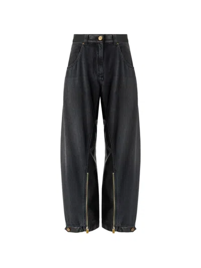 Pinko Panelled Zipped Jeans In Black