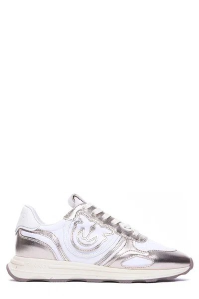 Pinko Low Top Sneakers Metallic Finish In Multi