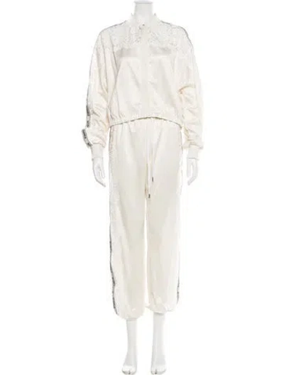 Pre-owned Pinko Pant Set W/ Tags In Neutral