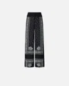Pinko Pantalon À Imprimé Bandana Ample Et Léger In Black/lime