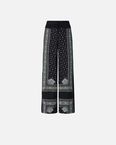 PINKO LIGHTWEIGHT WIDE-LEG TROUSERS WITH BANDANA PRINT