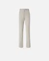 Pinko Long Trousers With Rear Zip In Neutral