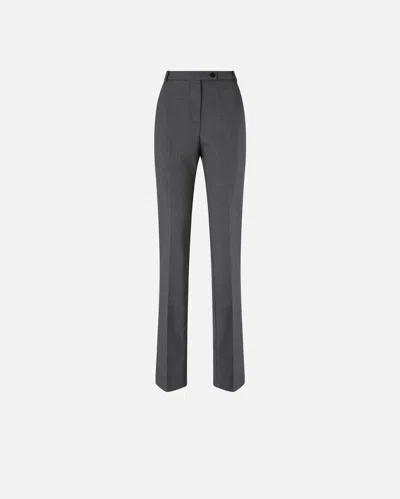Pinko Long Trousers With Rear Zip In Gray