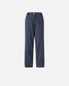 Pinko Textured Wool Balloon Trousers In Blue