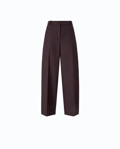 Pinko - Pantalon Barrel En Tissu Flammé - 36 In Purple