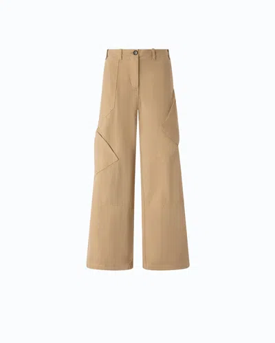 Pinko - Pantalon Cargo En Gabardine Avec Poches Asymétriques - 36 In Neutral