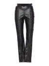 Pinko High-waisted Panel Trousers With Ruched Detailing In Black