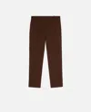 Pinko Pantalon Cigarette En Tissu Technique In Marrone Buio