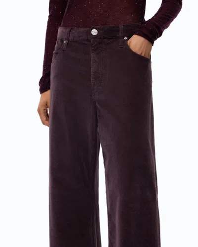 Pinko - Pantalon Cropped En Velours Avec Ceinture En Cuir - 24 In Brown