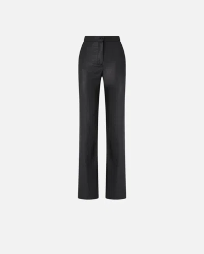 PINKO PANTALON DROIT À RAYURES EFFET BRILLANT