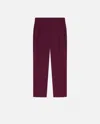 Pinko Elegant Technical Fabric Trousers In Grape Wine