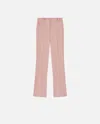 Pinko Flared Trousers In Technical Cady In Zephyr Pink