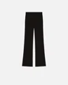 Pinko Flared Full Milano Trousers In Noir Limousine