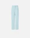 Pinko Elegant Wide-leg Trousers With Darts In Blu Cristallo