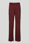 Pinko Pantalone Gessato Rosso A Righe In Multicolore