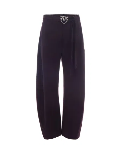 Pinko Pantalone New Lexy Bordeaux Scuro In Black