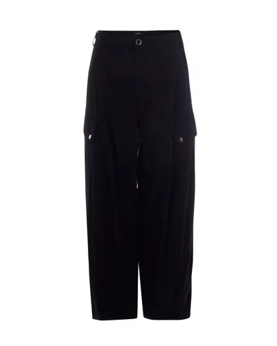 Pinko Pantalone Rosalin Fluid Nero Limousine In Black