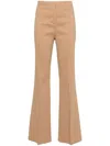 Pinko High-waist Straight-leg Trousers In Beige