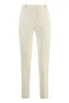 Pinko Bello Straight-leg Trousers In Beige