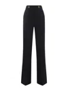 Pinko High-waist Flared Trousers In Black