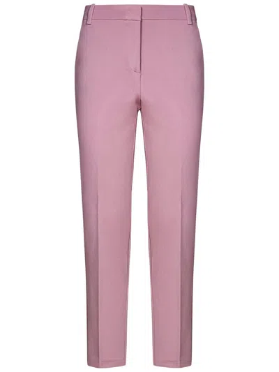 Pinko Milano-knit Cigarette Trousers In Pink