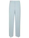 Pinko Wide-leg Cady Trousers In Blue