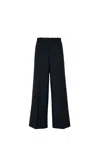 Pinko Blue Flared Wool Blend Benedetti Pants In Blue
