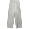 Pinko Wide-leg Grey Trousers With High Waist In Grey