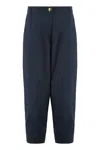 Pinko Pants Made Of Wool Blend In Blue