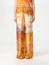 Pinko Pantalon Imprimé Ample Et Léger In Beige