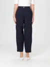 Pinko Pants Made Of Wool Blend In Blue