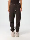 Pinko Carico Drawstring Cotton Track Pants In Braun