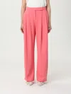 Pinko Elegant Wide-leg Trousers With Darts In Pink