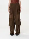 Pinko Transparent Georgette Cargo Pants In Grün