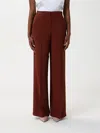 Pinko Checked Flannel Palazzo Trousers In Rot